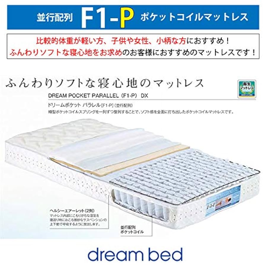 ドリームベット　マットレス　F1-P　シングルサイズ DreamRefine PARALLEL(F1-P)6.8 | マットレス | 商品一覧